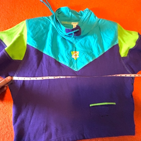 Vintage Beewear Sport neon colours anorak sweatshirt NWT - Picture 15 of 16